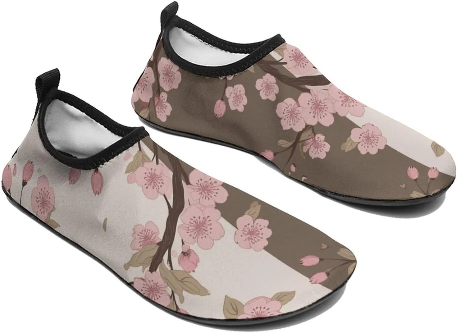 Water Shoes for Women Men Romantic Cherry Blossoms Water Sports Shoes Slip-on Breathable Lightweight Athletic Aqua Sock