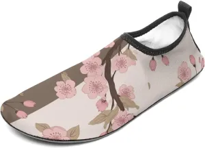 Water Shoes for Women Men Romantic Cherry Blossoms Water Sports Shoes Slip-on Breathable Lightweight Athletic Aqua Sock