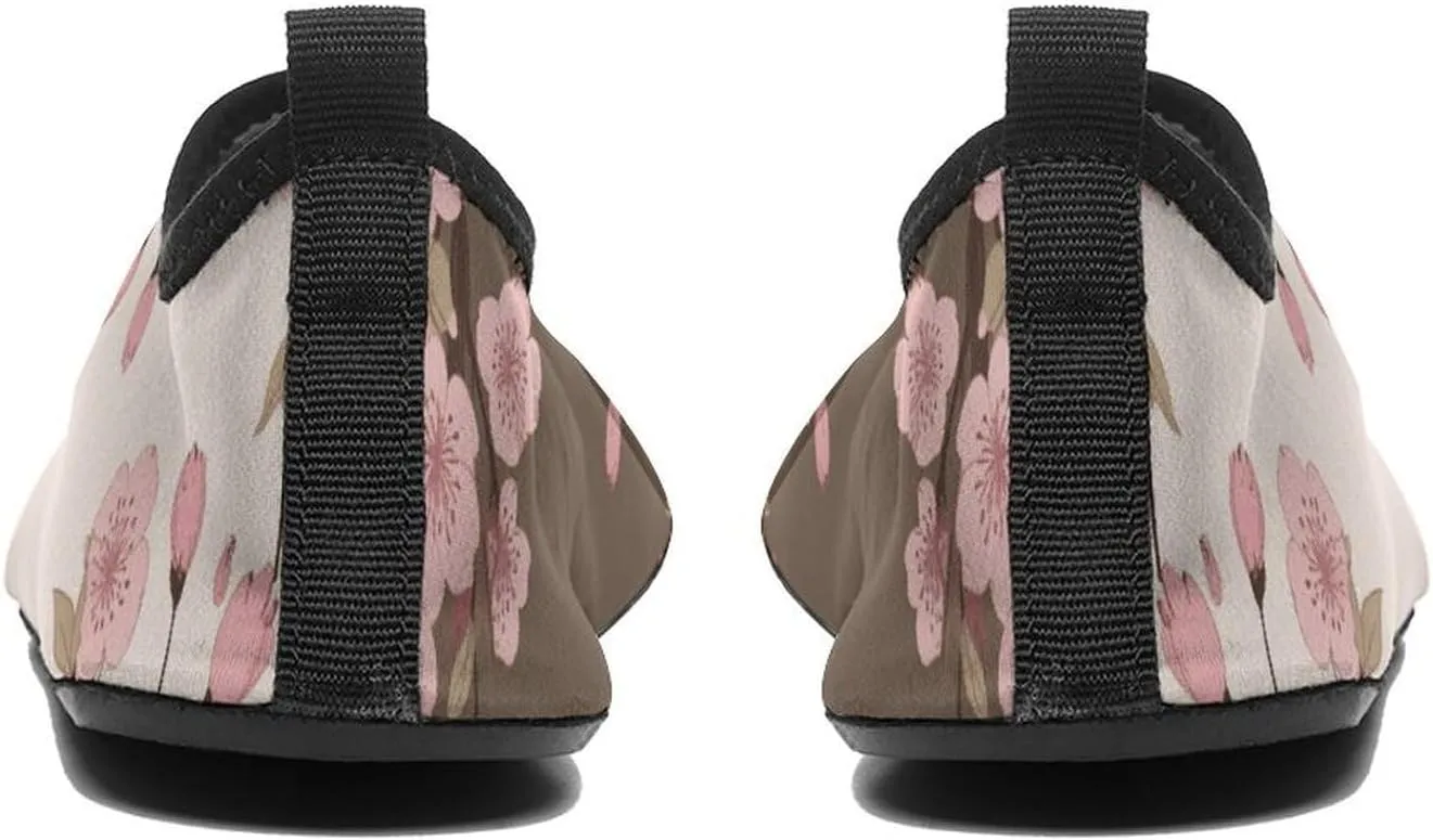 Water Shoes for Women Men Romantic Cherry Blossoms Water Sports Shoes Slip-on Breathable Lightweight Athletic Aqua Sock