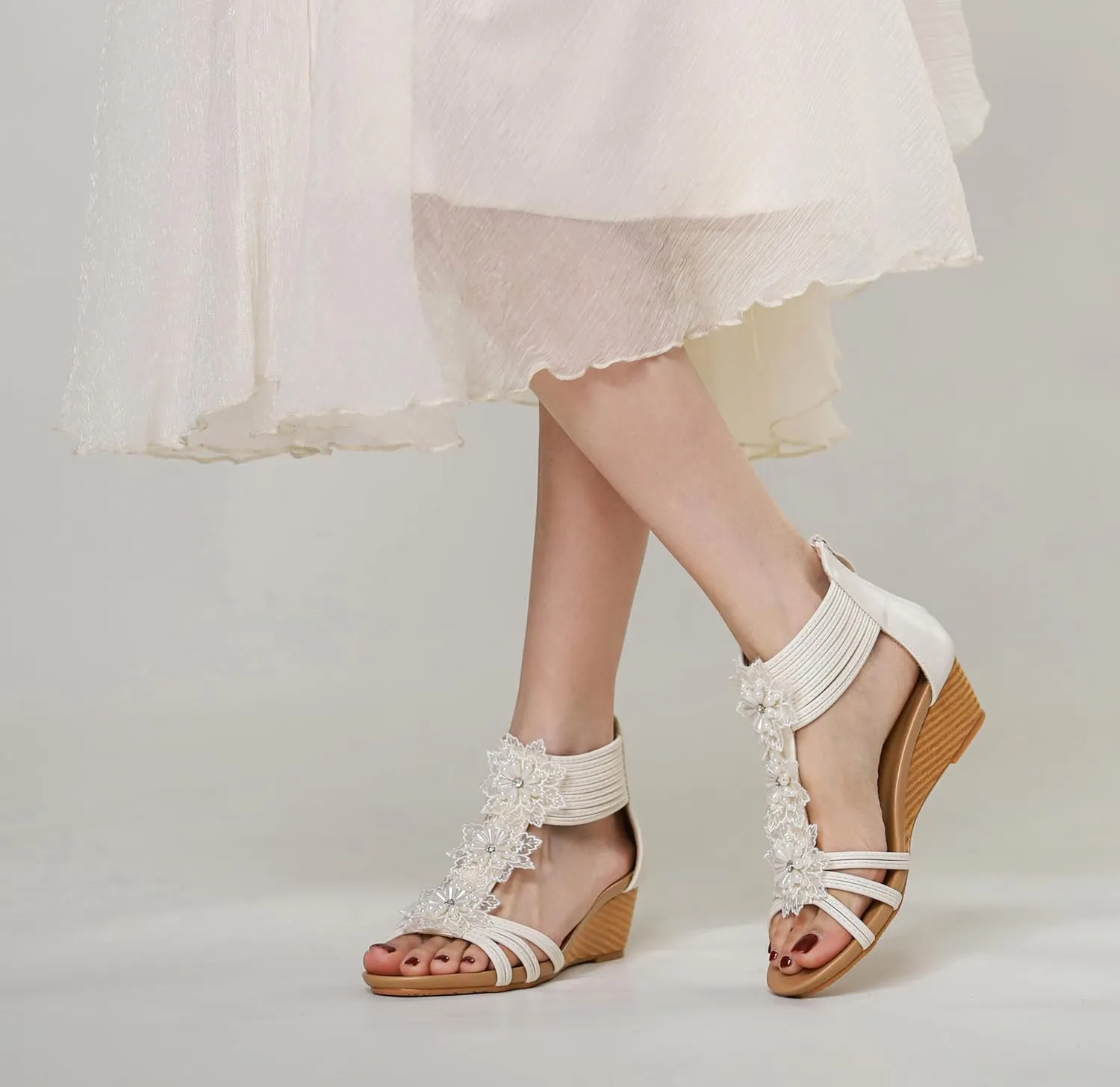 Wedge Sandals for Women Dressy Casual Summer Cute Comfy Wedges Heels Beach Sandal