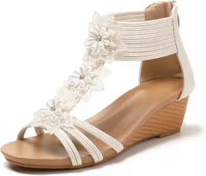 Wedge Sandals for Women Dressy Casual Summer Cute Comfy Wedges Heels Beach Sandal