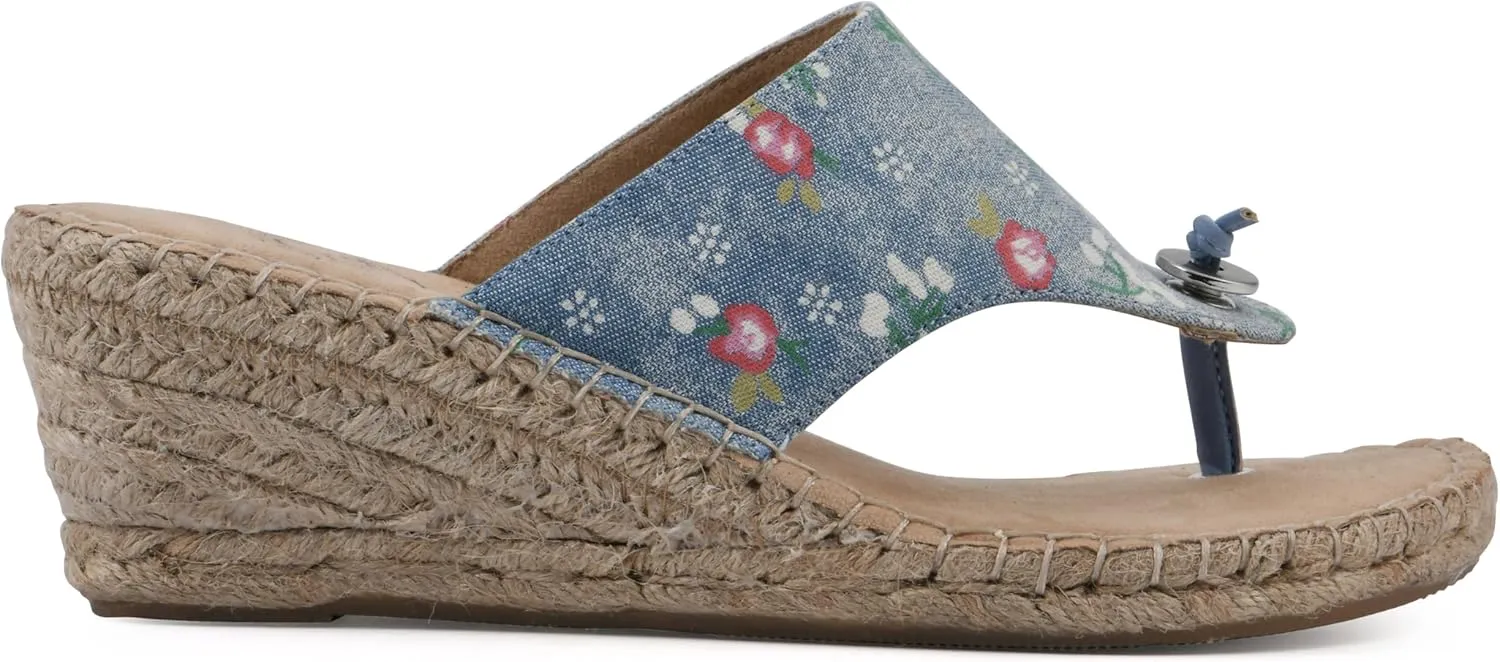 WHITE MOUNTAIN Women's Beachball Espadrille Wedge Sandal
