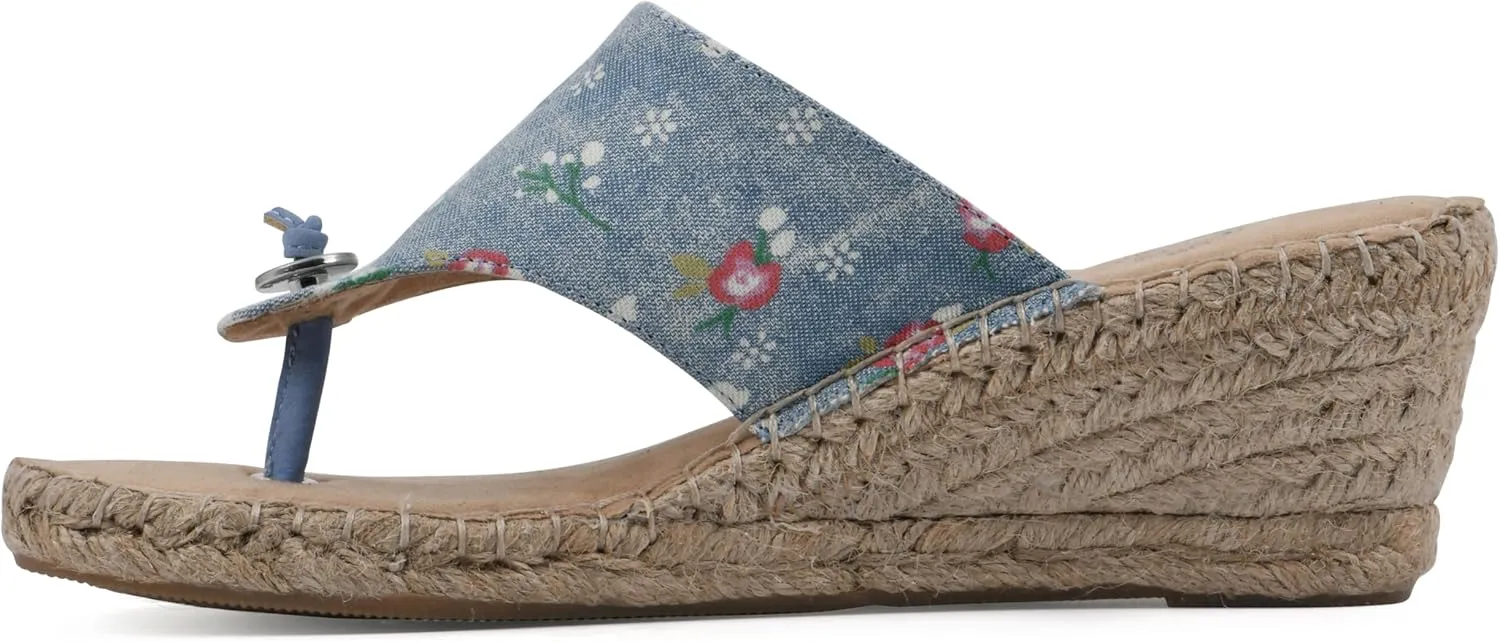 WHITE MOUNTAIN Women's Beachball Espadrille Wedge Sandal