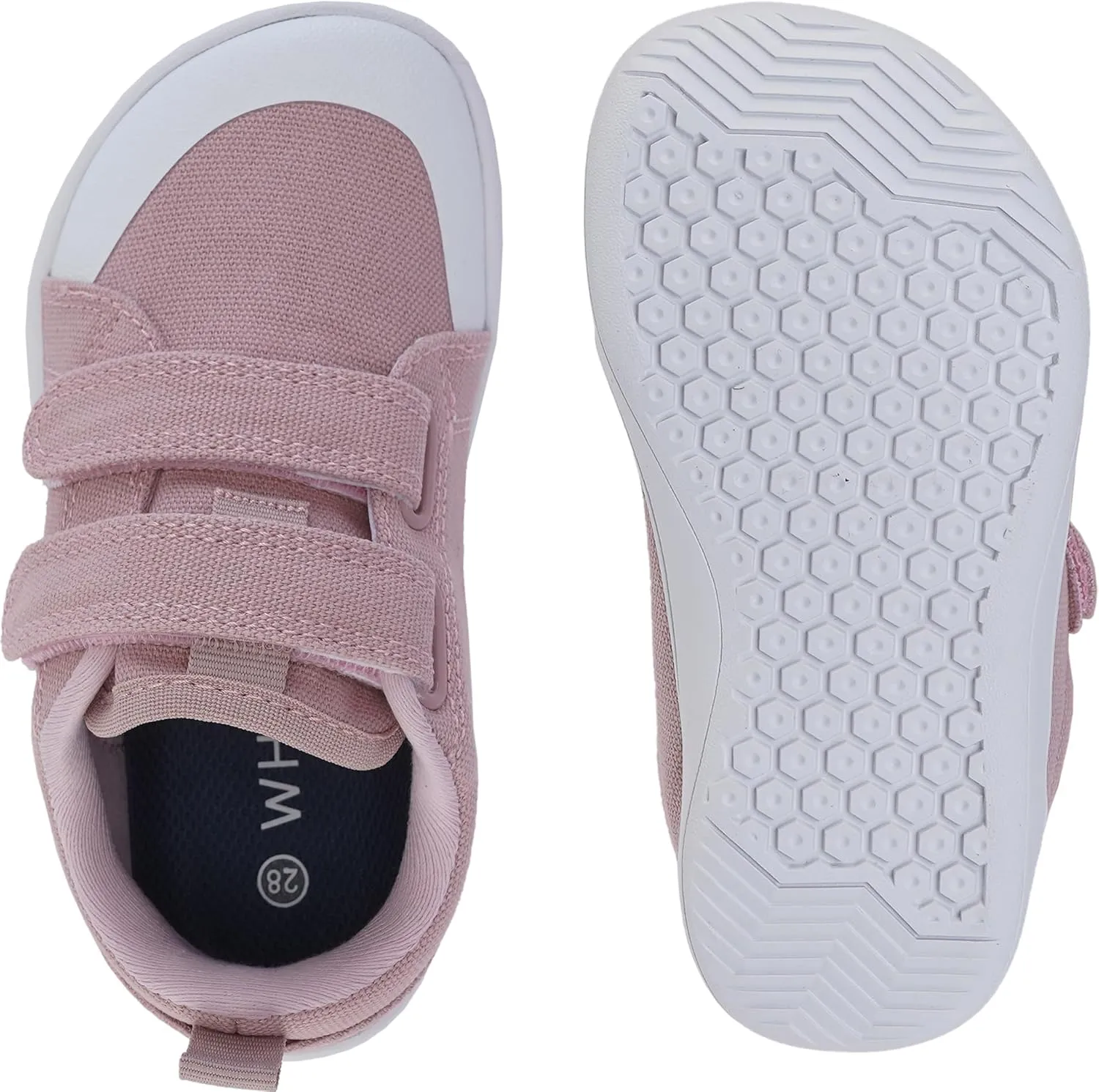 WHITIN Toddler/Boys/Girls Barefoot Shoes | Kids Wide Width Minimalist Sneakers | Classic Canvas | Supports Natural Foot Growth