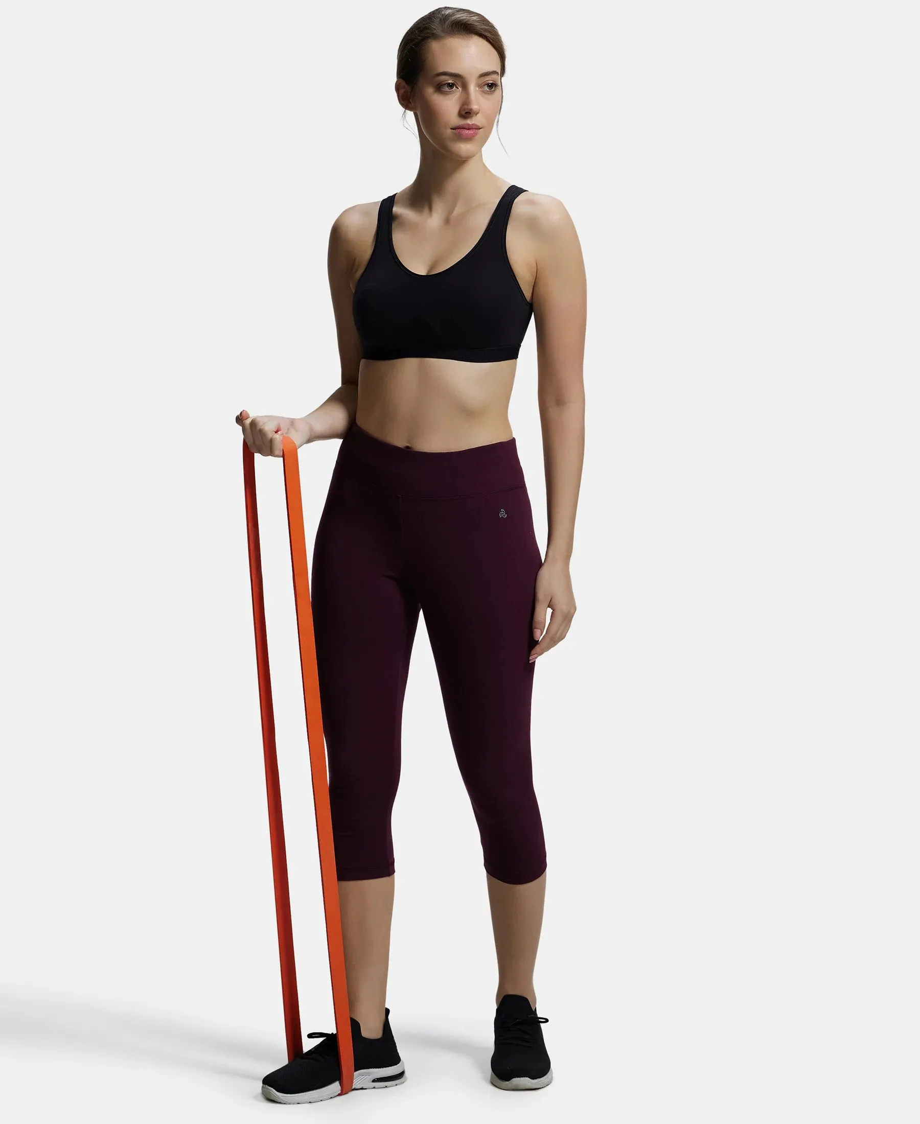 Wirefree Non Padded Super Combed Cotton Elastane Stretch Full Coverage Slip-On Active Bra with Wider Straps and Moisture Move Treatment - Black