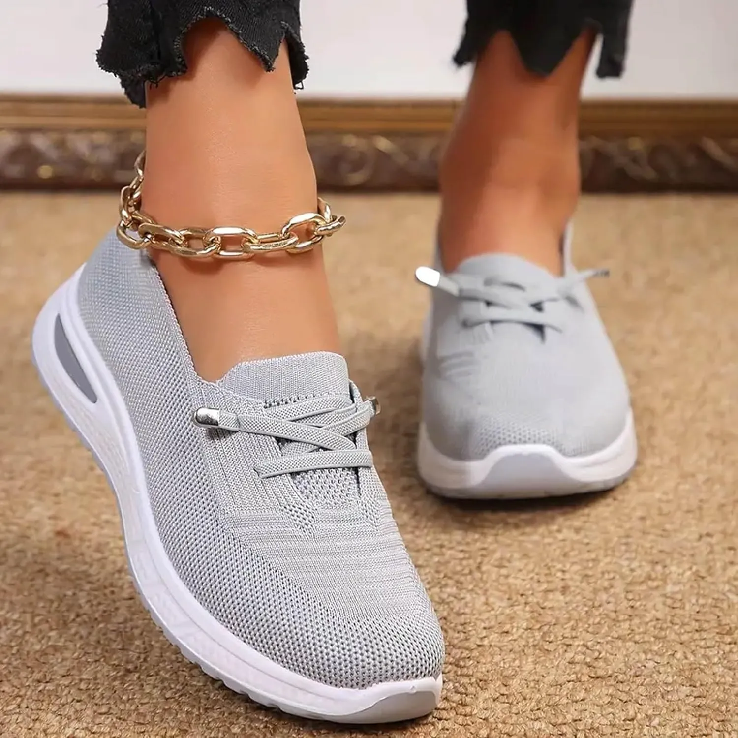 Women Comfy Orthopedic Walking Shoes, 2024 New Orthopedic Women's Breathable Slip On Arch Support Non-Slip Sneakers