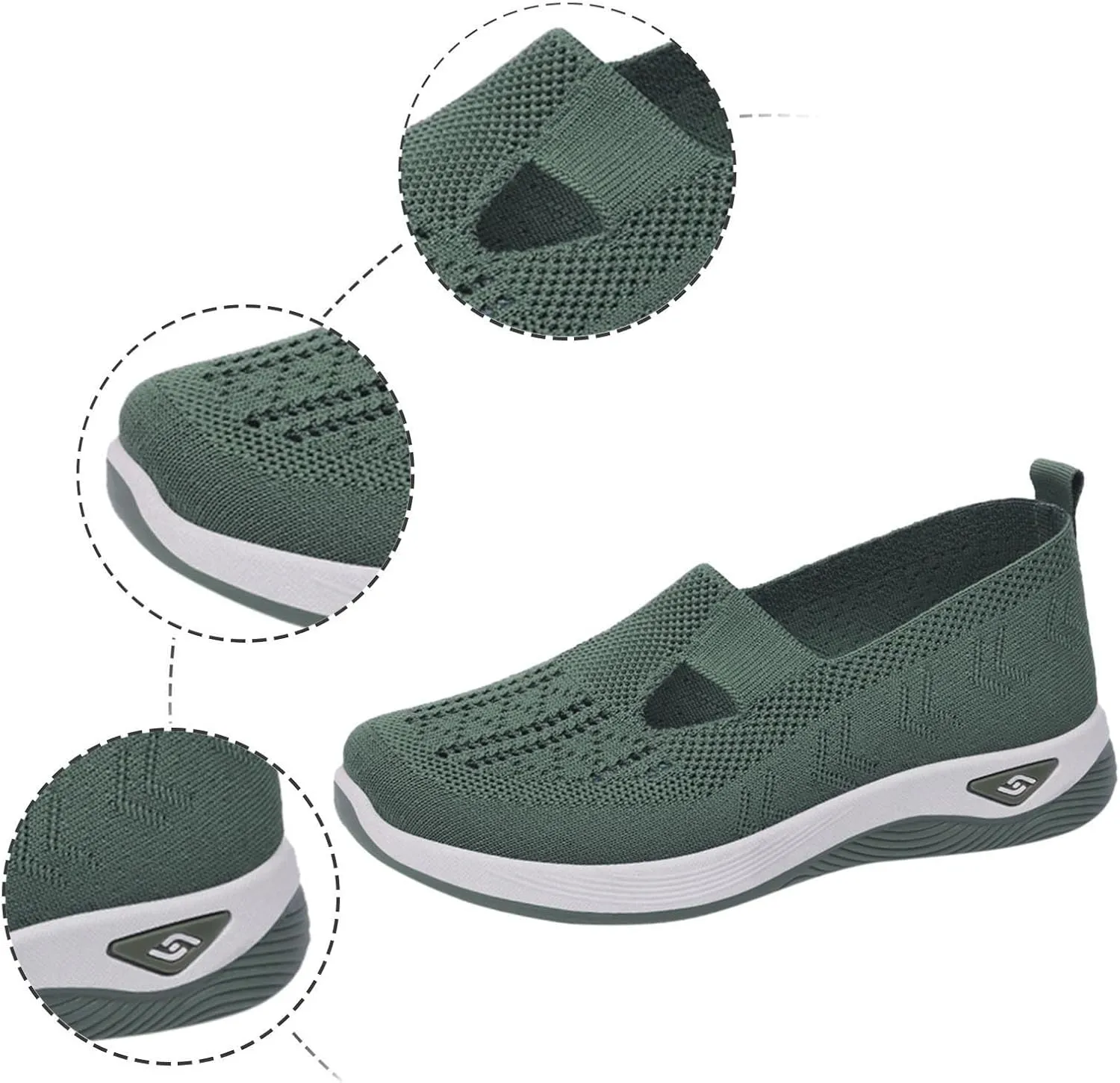 Women Comfy Orthopedic Walking Shoes, 2024 New Orthopedic Women's Breathable Slip On Arch Support Non-Slip Sneakers