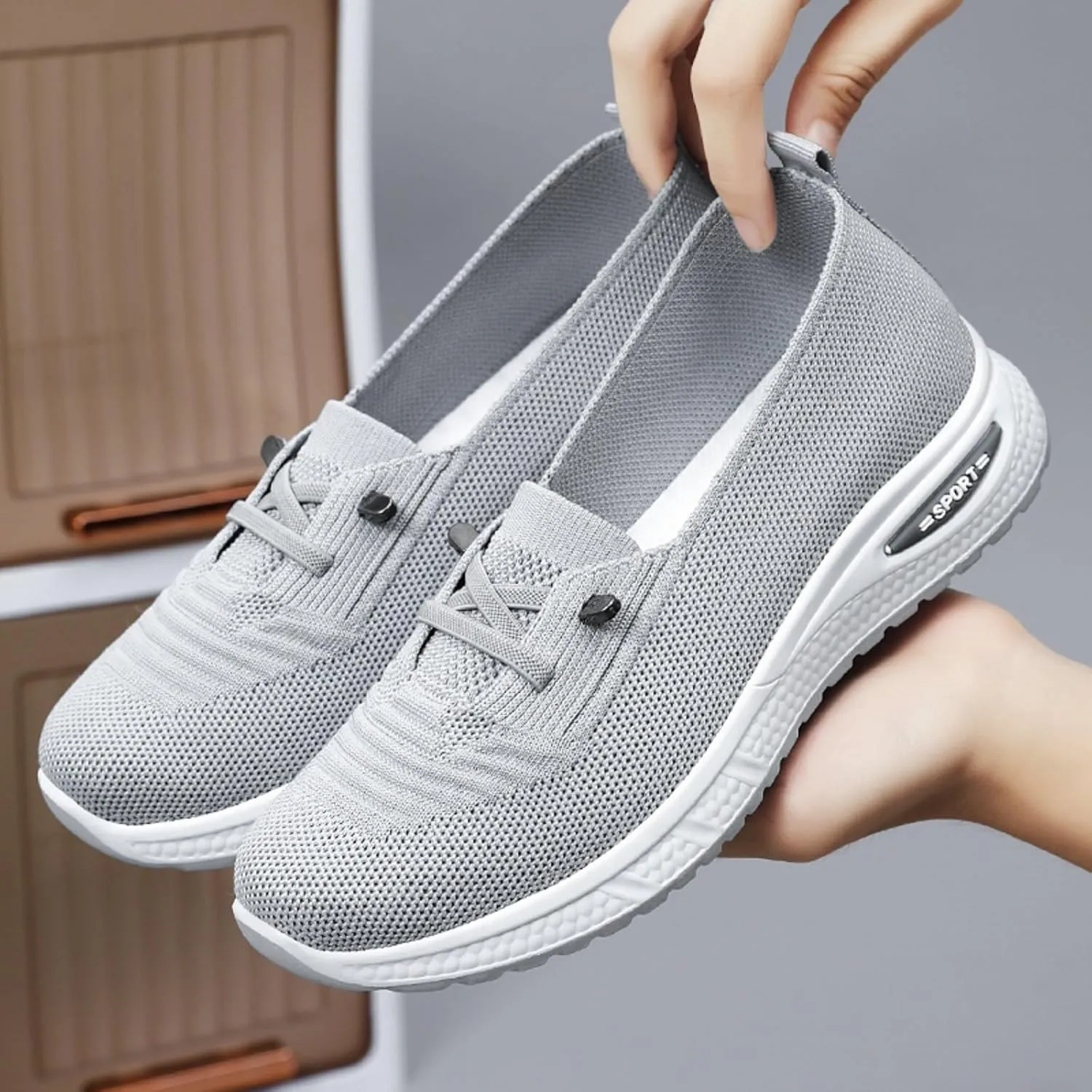 Women Comfy Orthopedic Walking Shoes, 2024 New Orthopedic Women's Breathable Slip On Arch Support Non-Slip Sneakers