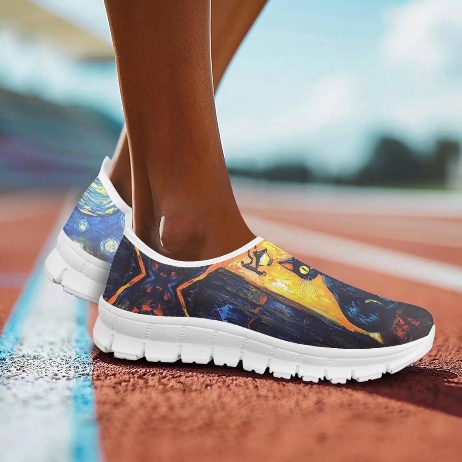 Women Slip On Tennis Shoes Casual Sneakers Womens Non Slip Work Shoes