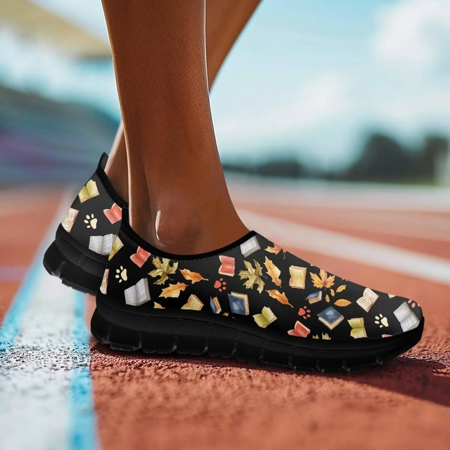 Women Walking Sneakers Casual Fashion Slip On Low Top Shoes Breathable Comfortable Tennis Work Footwear
