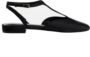 Women's Animal Print Metallic Flat Buckled Ankle Strap Closure Front Strap Open Back Party Dress Office Shoes for Women