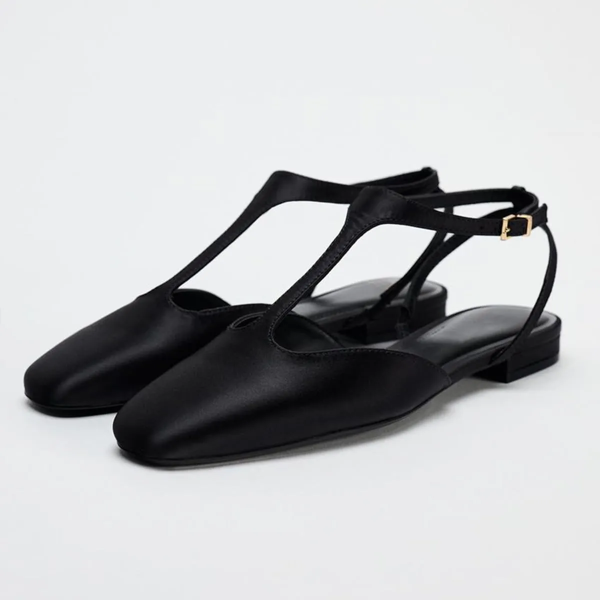 Women's Animal Print Metallic Flat Buckled Ankle Strap Closure Front Strap Open Back Party Dress Office Shoes for Women