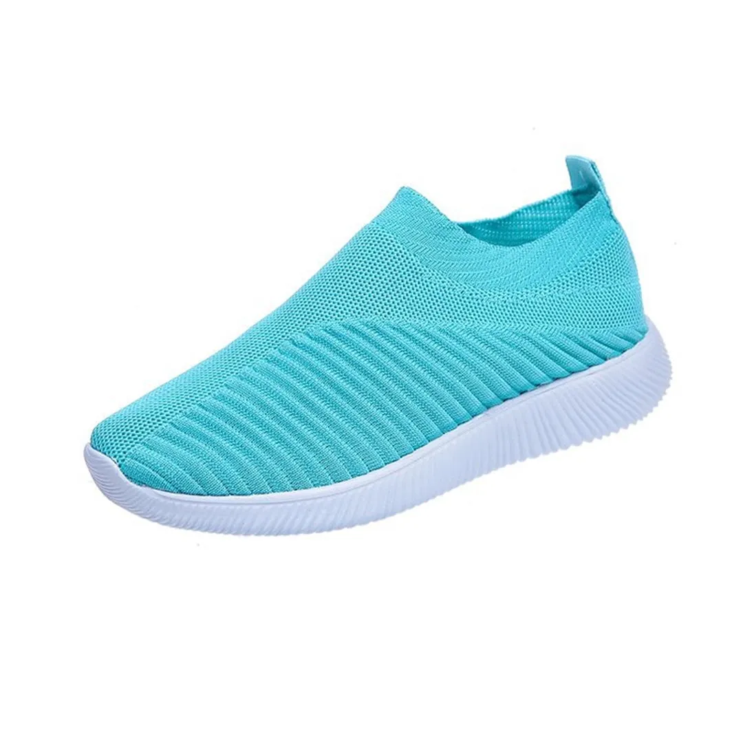 Women's Aqua Green Lightweight Slip-On Breathable Sneakers