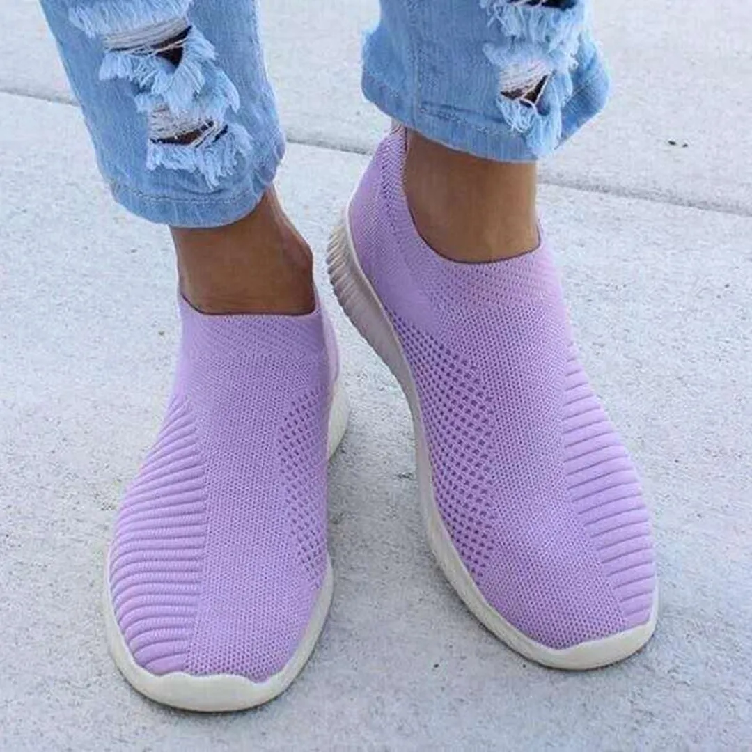 Women's Aqua Green Lightweight Slip-On Breathable Sneakers
