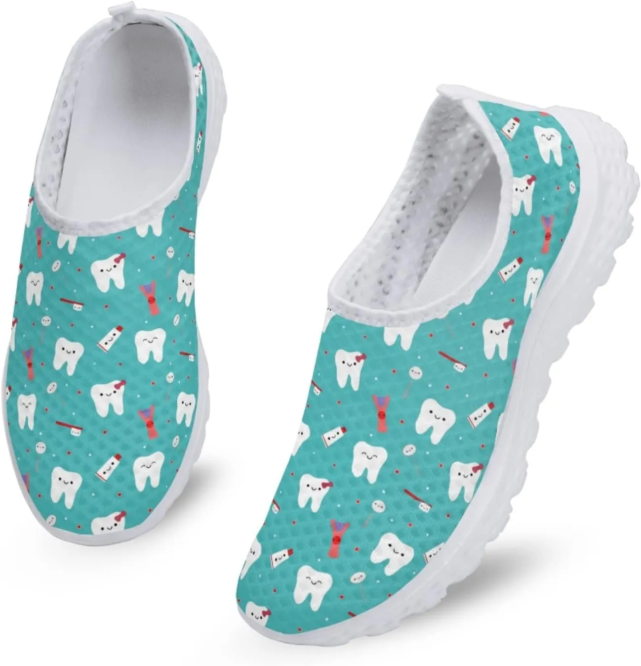 Women's Athletic Road Running Mesh Breathable Casual Slip on Sneakers Fashion Tennis Shoes