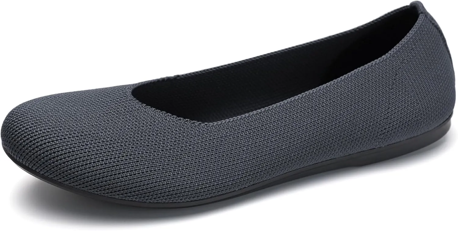 Women's Ballet Flat Dressy Casual Knit Shoes Round Toe Women Mesh Flats