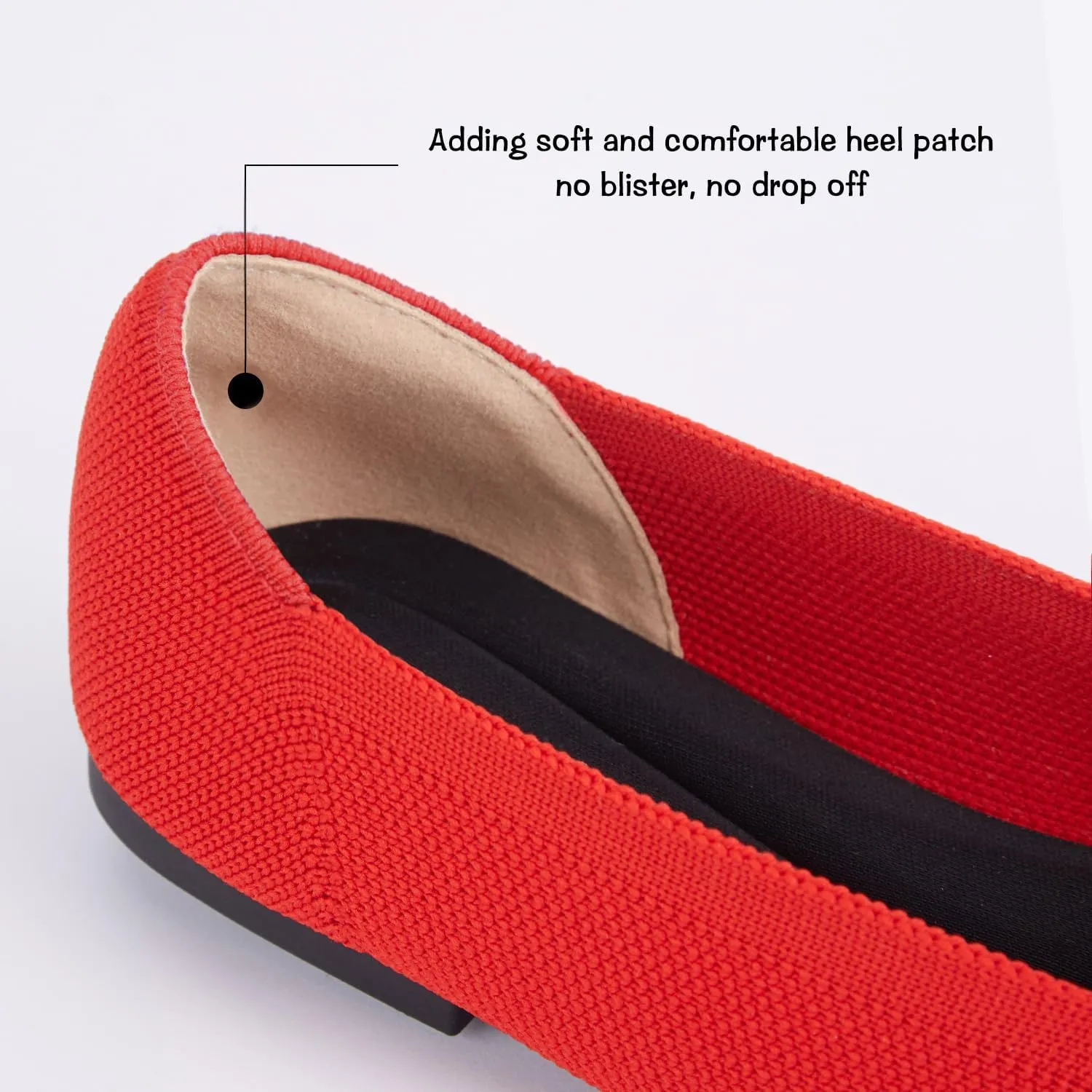 Women's Ballet Flat Shoes Knit Dress Shoes Pointed Toe Flats Comfort Slip on Walking Flats Foldable Soft Shoes