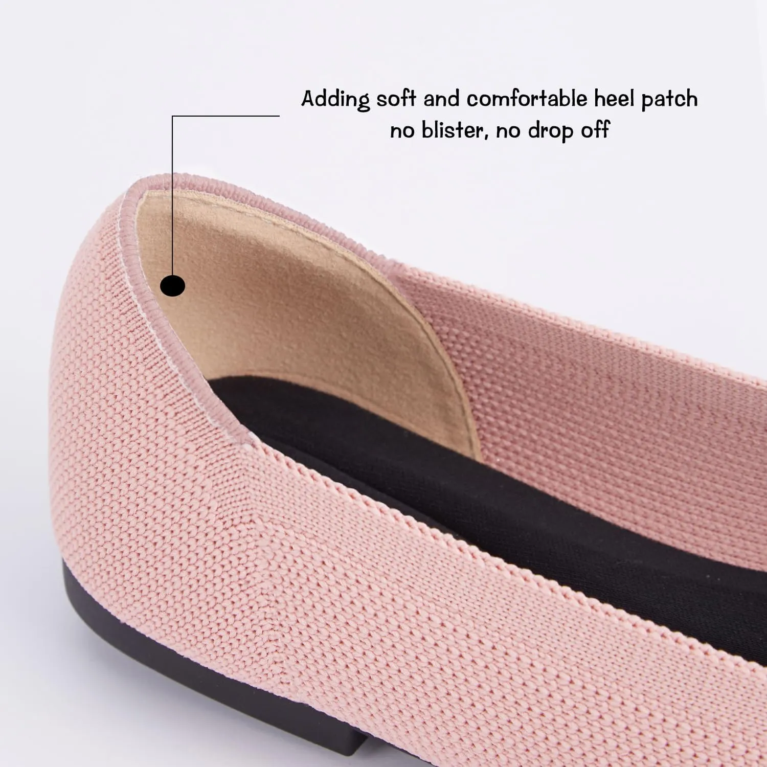 Women's Ballet Flat Shoes Knit Dress Shoes Pointed Toe Flats Comfort Slip on Walking Flats Foldable Soft Shoes