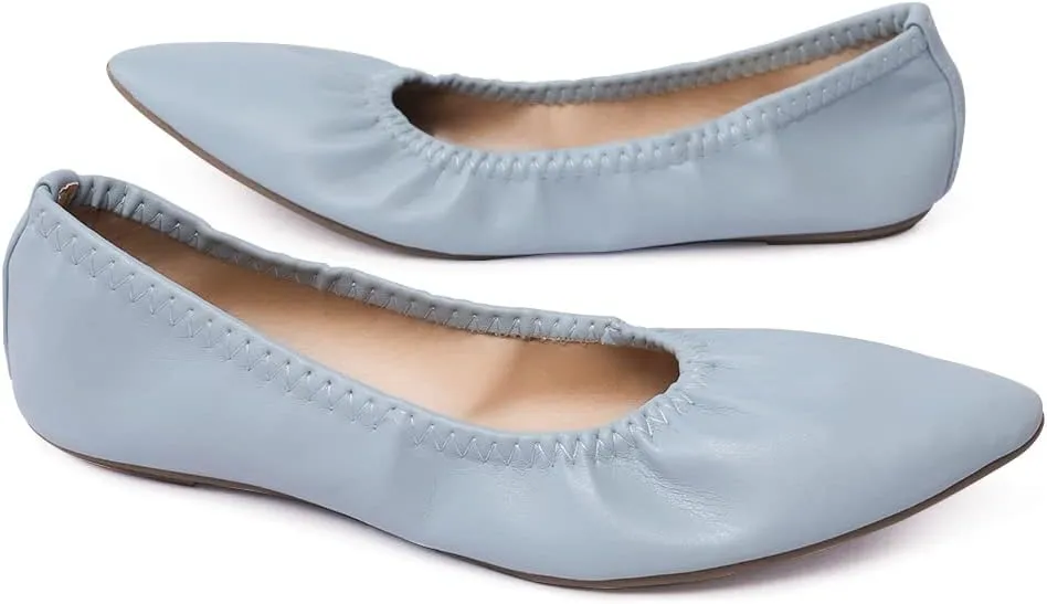 Women's Ballet Flat Slip On Flats - Classic Casual Dress Shoes, Foldable Portable Travel Ballet Walking Shoes