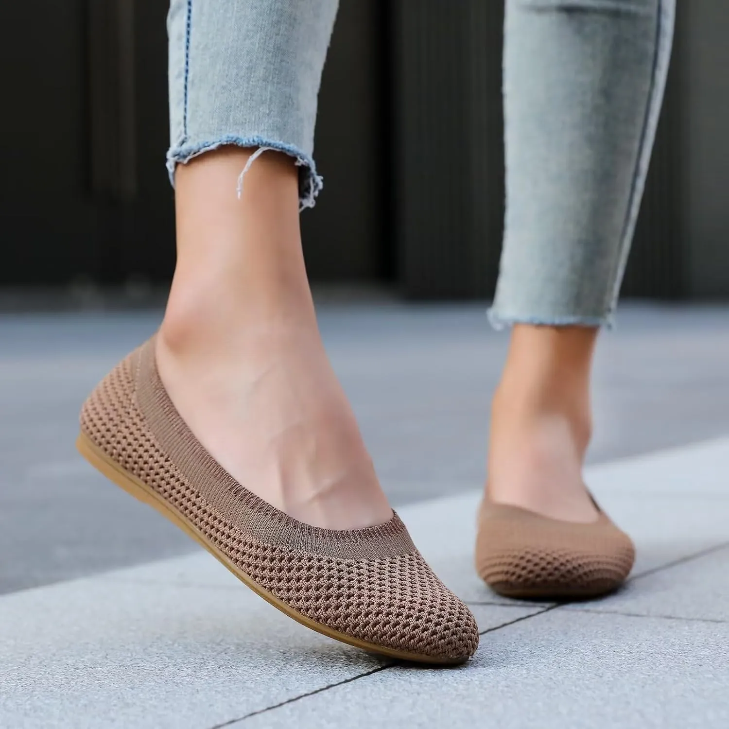Women's Ballet Flats Classic Dressy Shoes Comfortable Foldable Walking Work Shoes with Arch Support