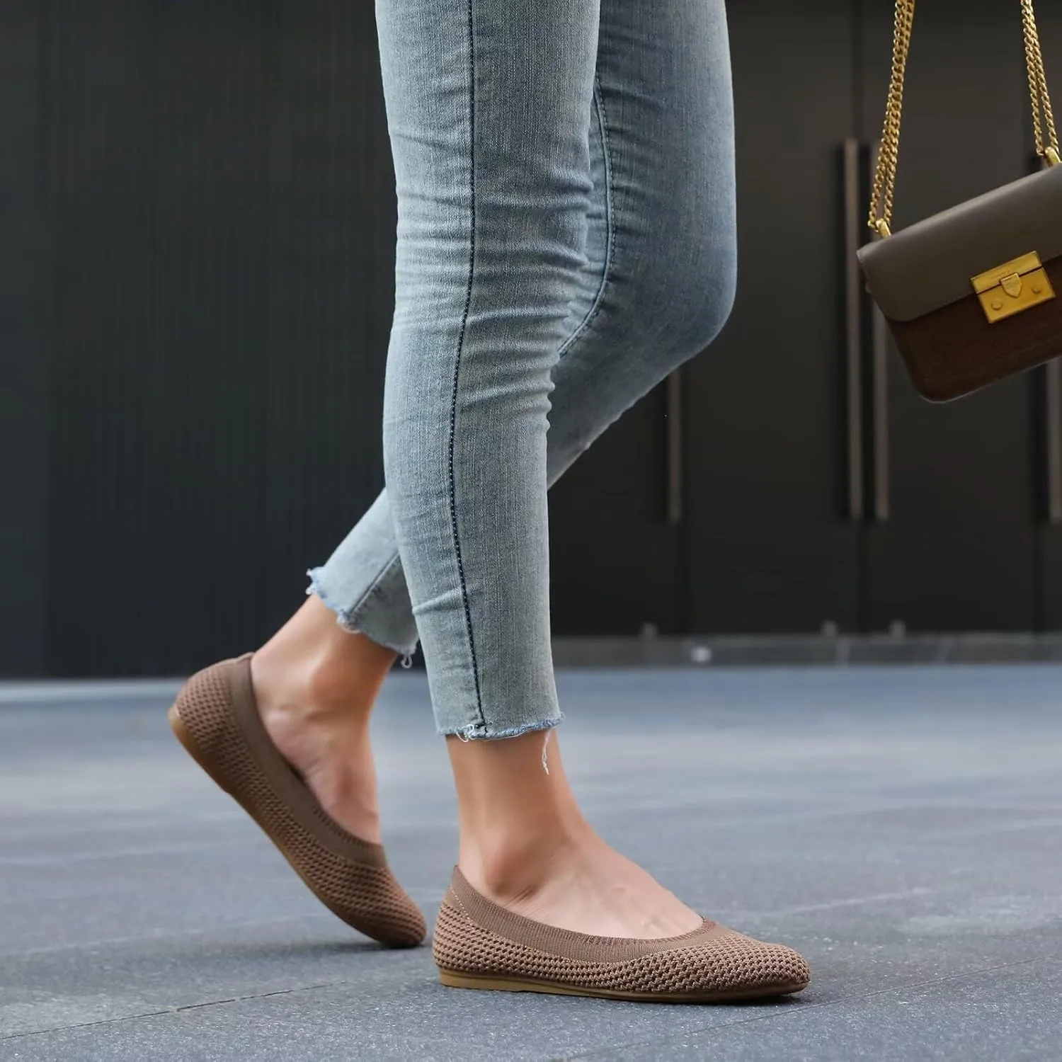 Women's Ballet Flats Classic Dressy Shoes Comfortable Foldable Walking Work Shoes with Arch Support