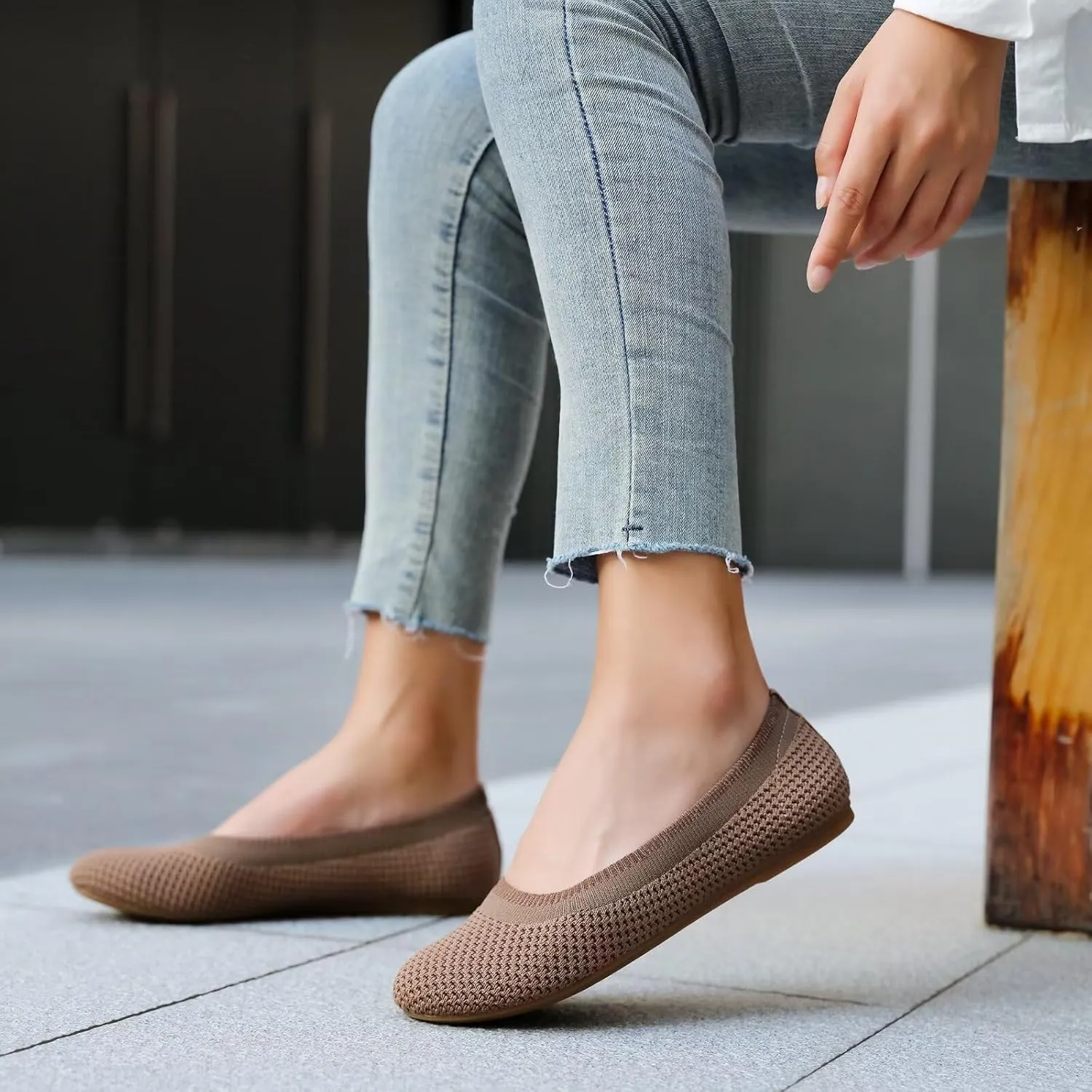 Women's Ballet Flats Classic Dressy Shoes Comfortable Foldable Walking Work Shoes with Arch Support