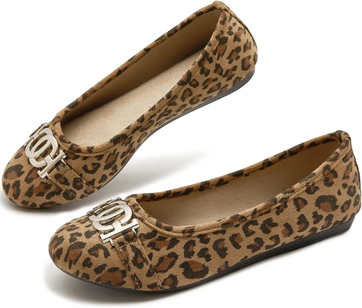 Women's Ballet Shoes Comfortable Slip on Round Toe Flat Casual Shoes for Walking, Driving, Dressy
