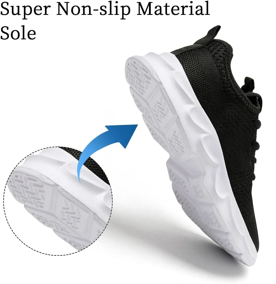 Women's Breathable Casual Athletic Sneakers, Lightweight Comfortable Slip On Gym Walking Tennis Fashion Sports Shoes