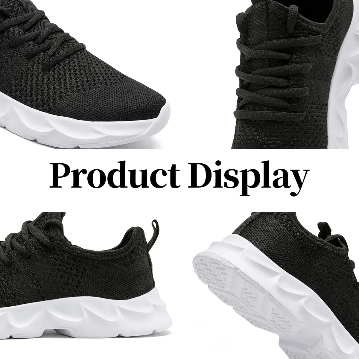 Women's Breathable Casual Athletic Sneakers, Lightweight Comfortable Slip On Gym Walking Tennis Fashion Sports Shoes