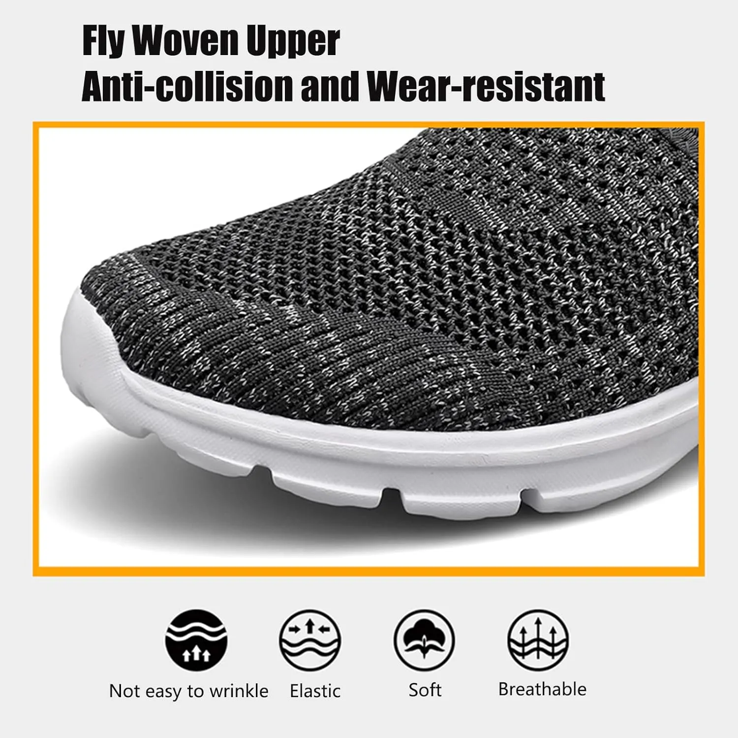 Women's Casual Slip on Half Shoes Breathable Arch Support Walking Mules Shoes Open Back Slip on Flats Non-Slip Sneakers Sandals