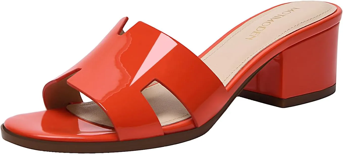 Women's Chunky Open Toe Low Block Heels Kitten Dressy Heels for Women Low Heel Sandals for Women Summer Comfy Heels
