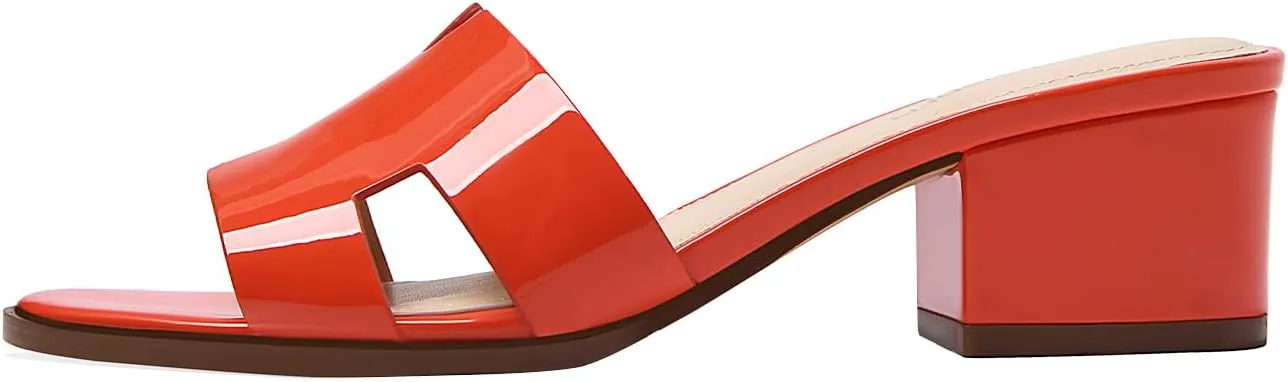Women's Chunky Open Toe Low Block Heels Kitten Dressy Heels for Women Low Heel Sandals for Women Summer Comfy Heels