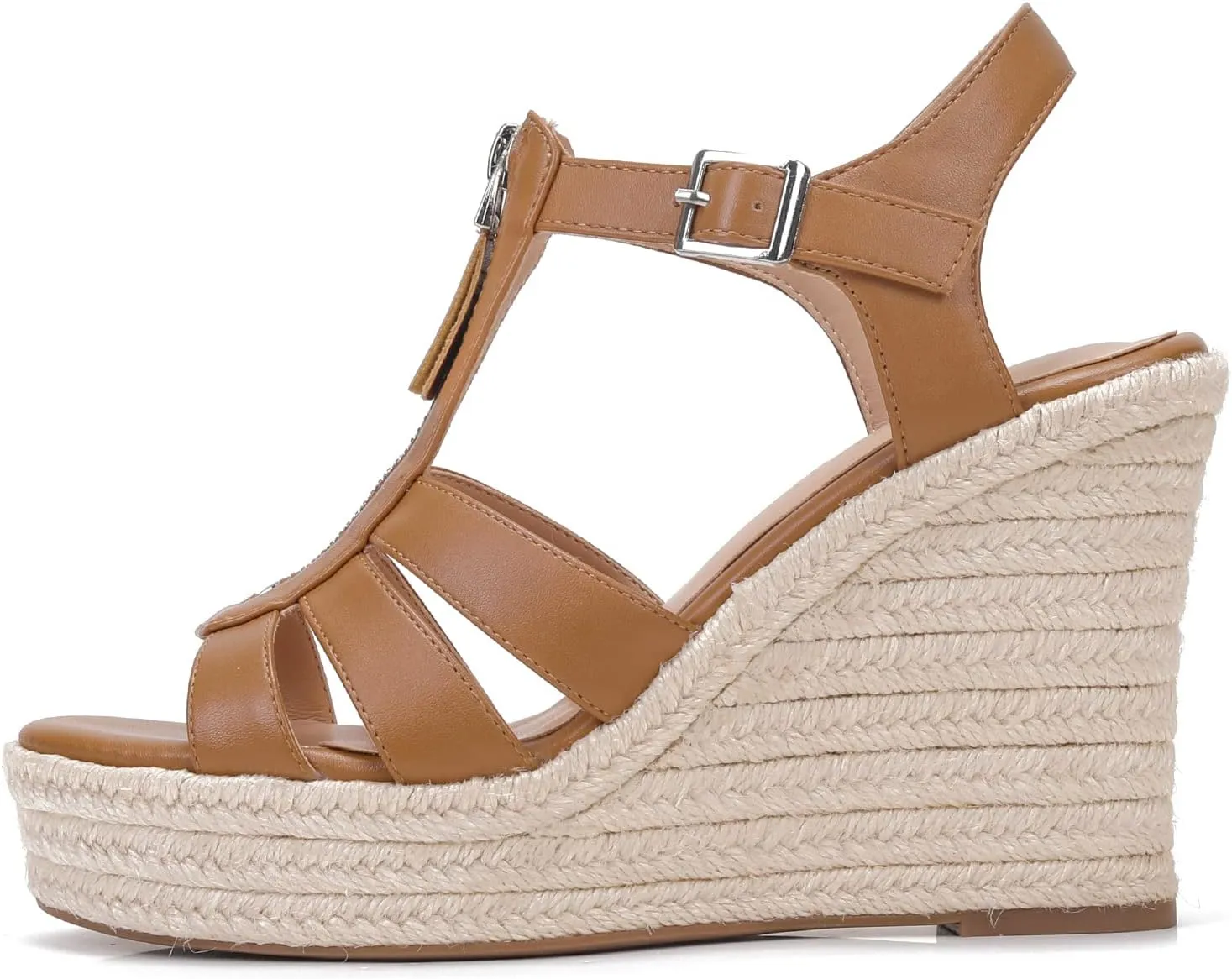 Women's Classic Summer Platform Dress Sandals Wedge Ankle Strap Round Open Toe Sandals Comfy Sloping High Heels for Women Casual Beach