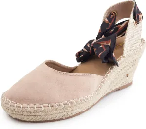 Women's Comfort Closed Toe Adjusting Buckle Espadrille Wedge Sandal