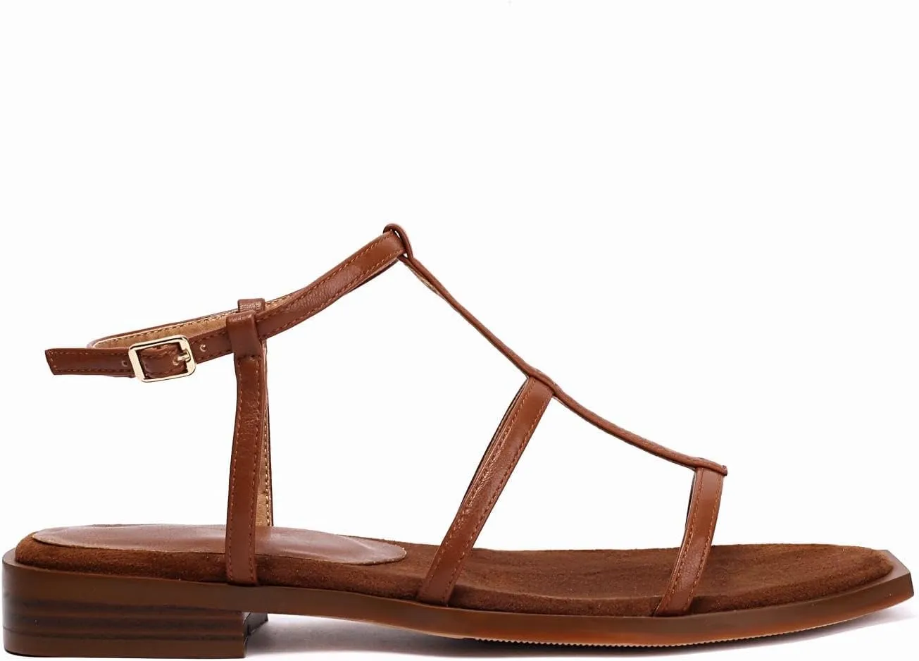 Women's Comfortable Low Heel Summer Open Toe Strappy Flat Gladiator Sandals
