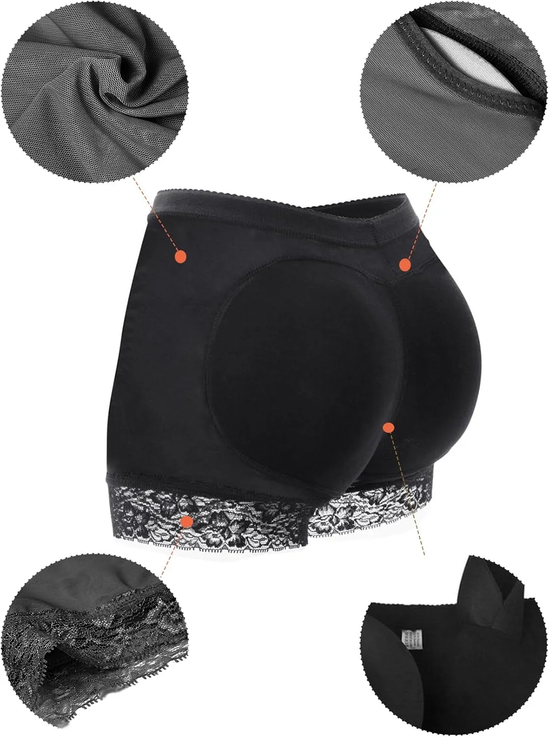 Womens Fake Buttock Briefs Butt Lifter Padded Control Panties Hip Enhancer Underwear Shapewear Boyshort