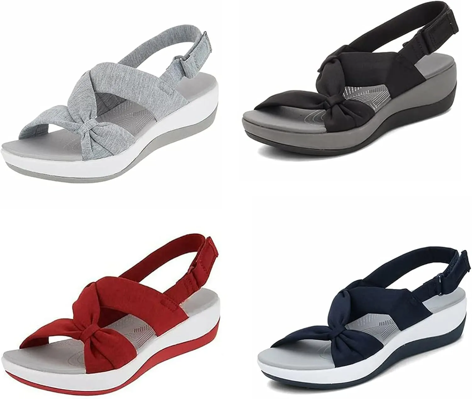 Women's Flat Orthopedic Arch Support Reduces Pain Comfy Sandal, Casual Non-Slip Comfy Adjusting Ankle-Strap Beach Walking Sandals with Arch Support