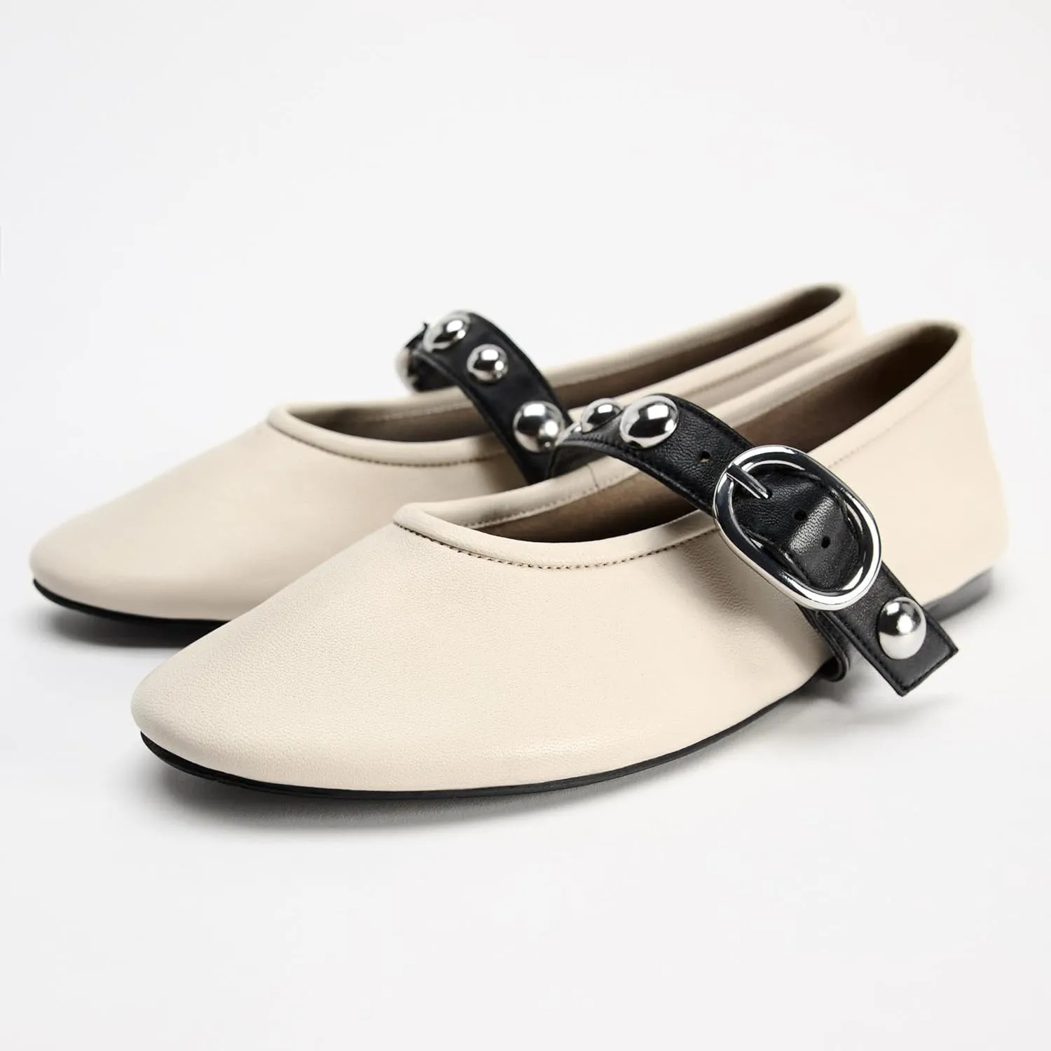 Women's Leopard Print Mary Jane Flats Square Toe Suede Ballet Flats for Women Buckle Strap Comfortable Fall Ballerina Shoes