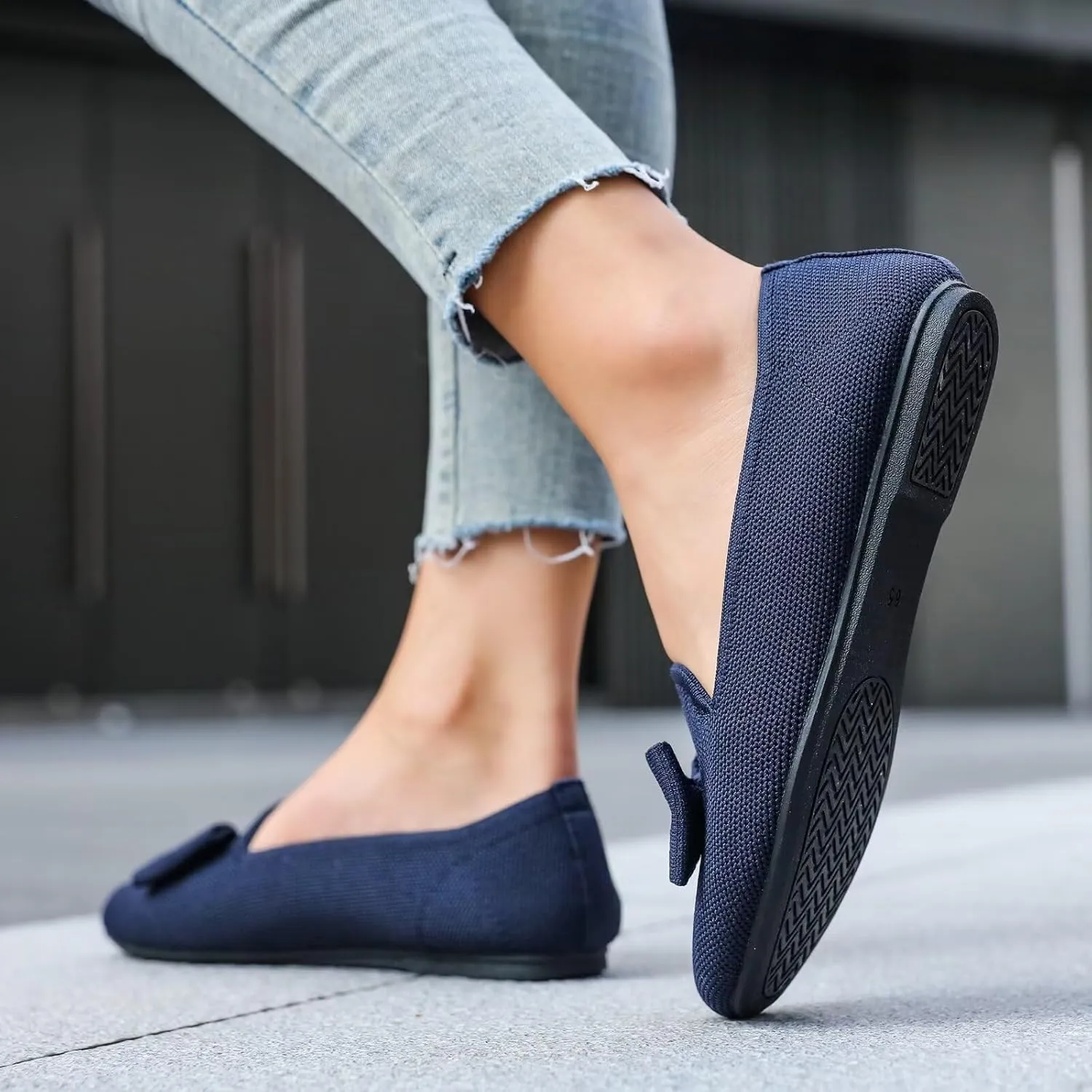Women's Loafers Flats Comfortable Slip-on Bowknot Walking Dressy Penny Shoes with Arch Support