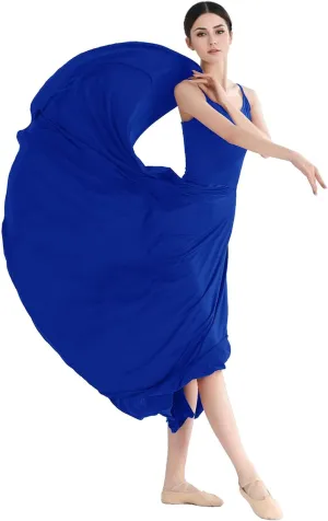 Women's Lyrical Dance Costume Halter Lyrical Dance Dress Split Skirt Ballet Contemporary Dancewear
