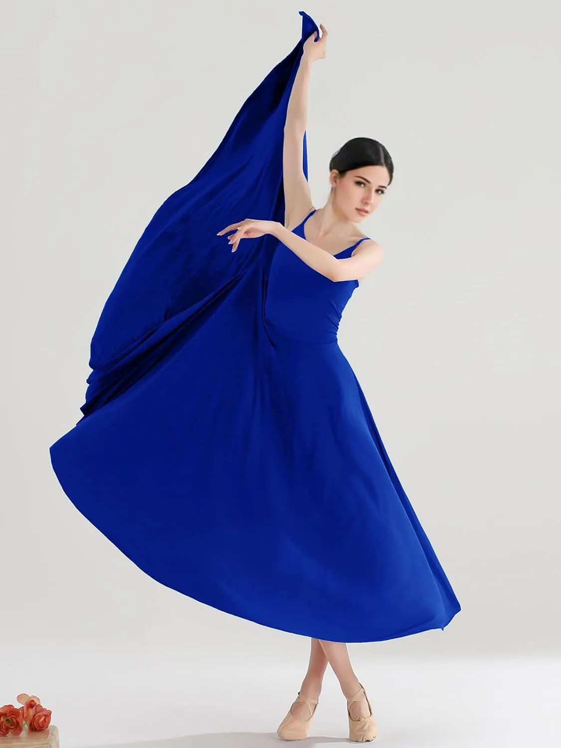Women's Lyrical Dance Costume Halter Lyrical Dance Dress Split Skirt Ballet Contemporary Dancewear