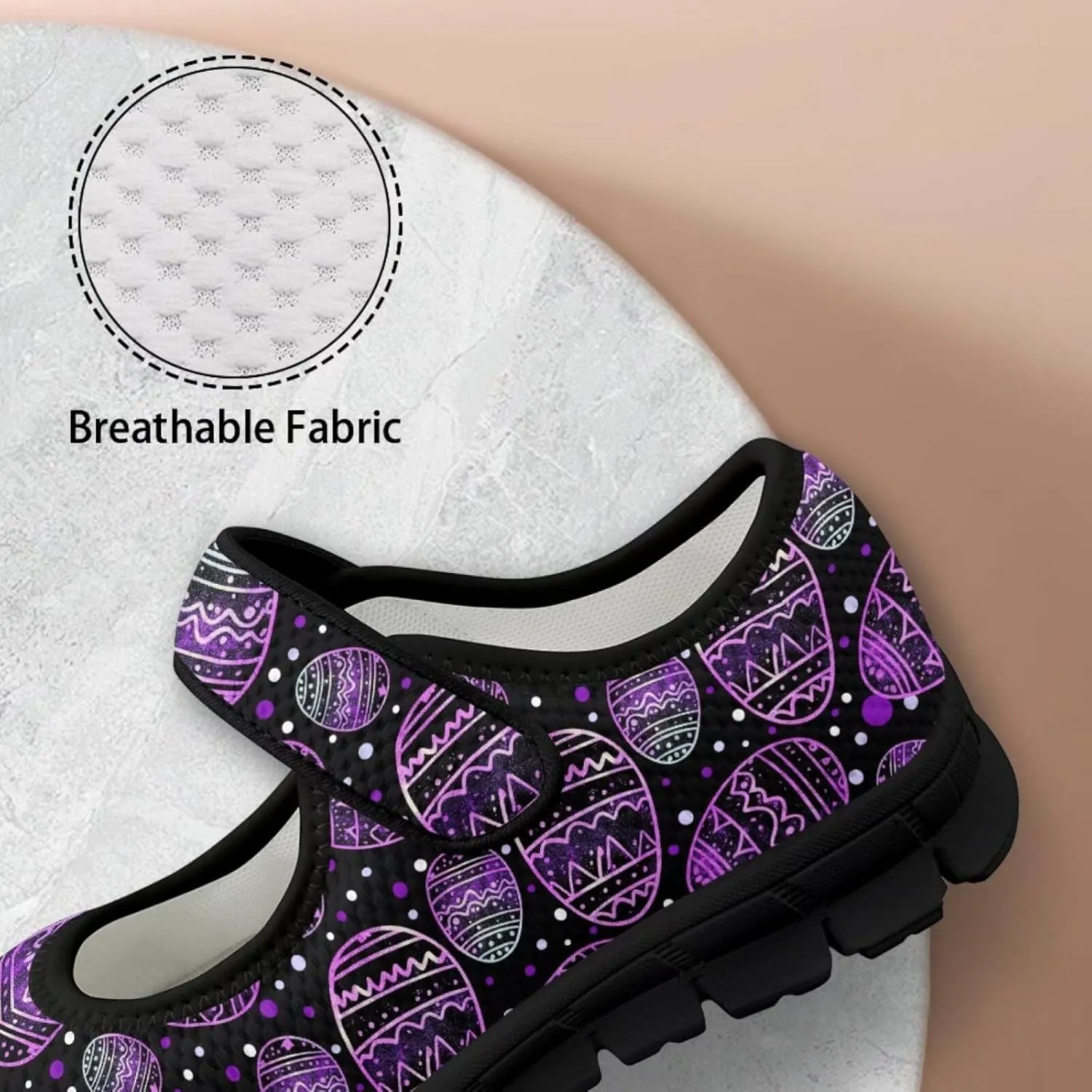 Women's Mary Jane Shoes Breathable Casual Walking Sneakers Closed Toe Fashion Lightweight Office Work Flats