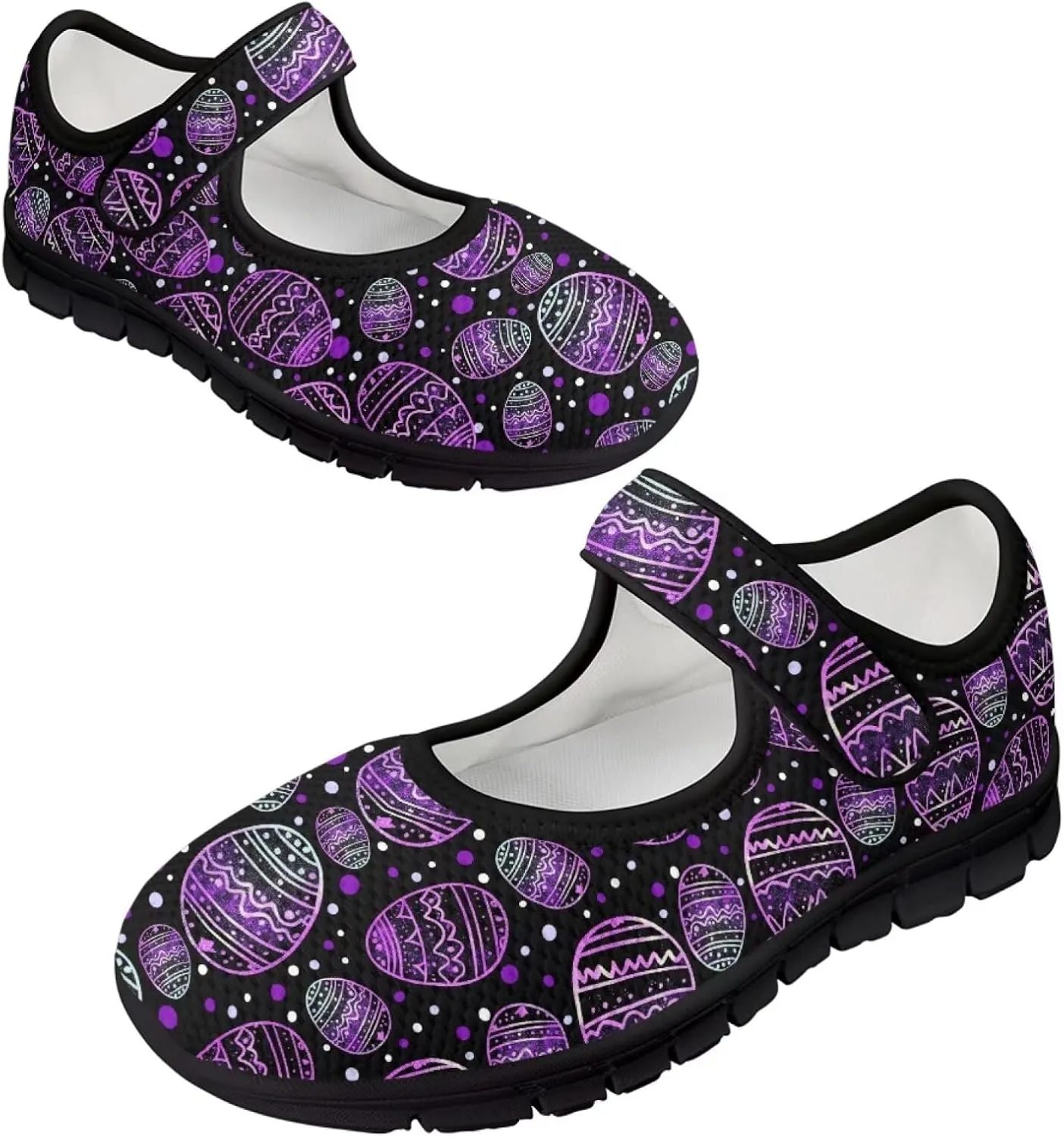 Women's Mary Jane Shoes Breathable Casual Walking Sneakers Closed Toe Fashion Lightweight Office Work Flats