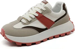 Women's Mesh Platform Cushioning Running Sneakers,Orthopedic Non-Slip Walking Jogging Basketball Shoes,for Gym Yoga Tennis