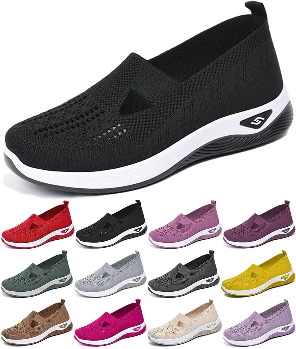 Women's Orthopedic Mesh Walking Shoes Athletic Sport Running Sneakers Slip-on Cozy Breathable