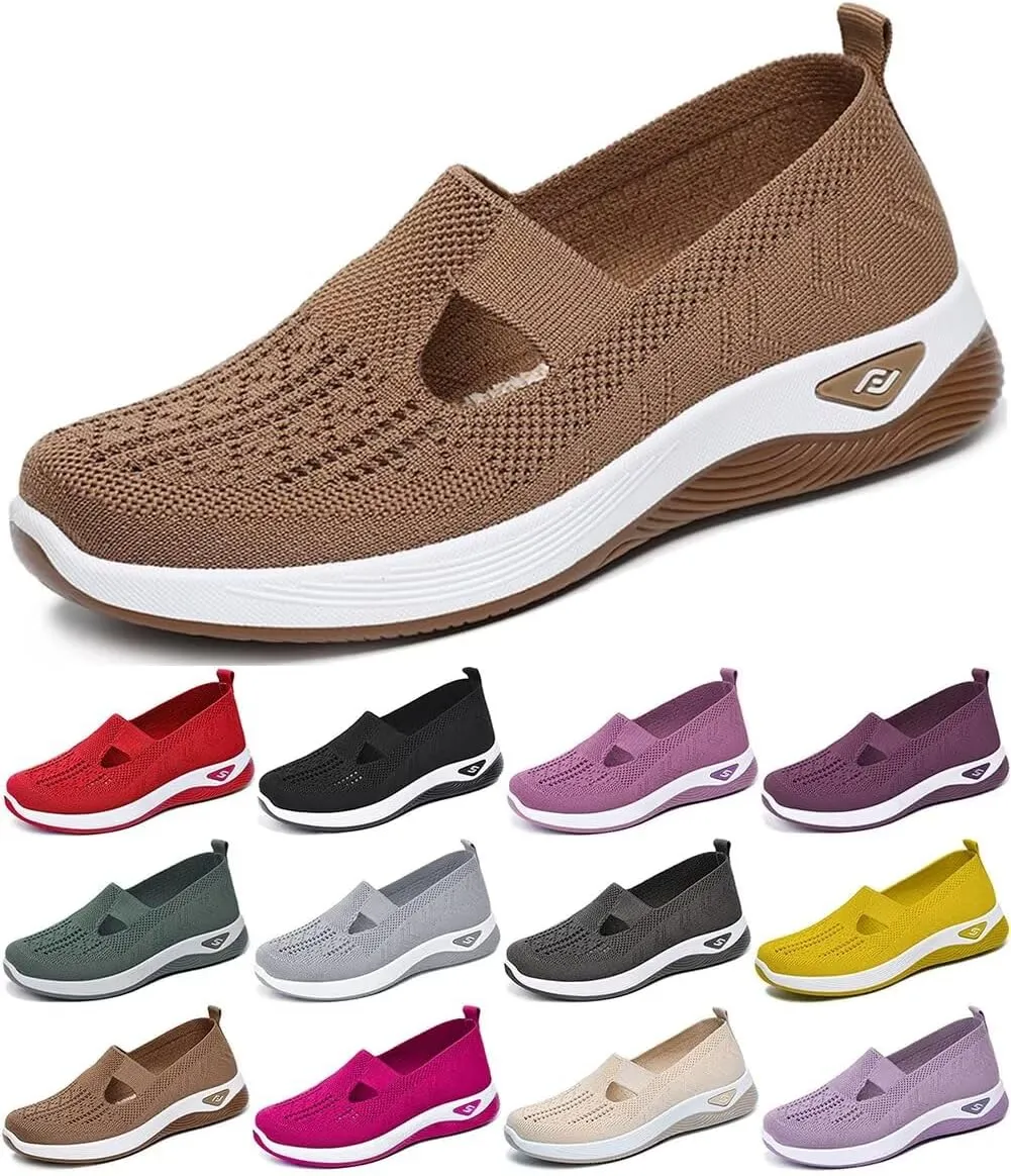 Women's Orthopedic Mesh Walking Shoes Athletic Sport Running Sneakers Slip-on Cozy Breathable