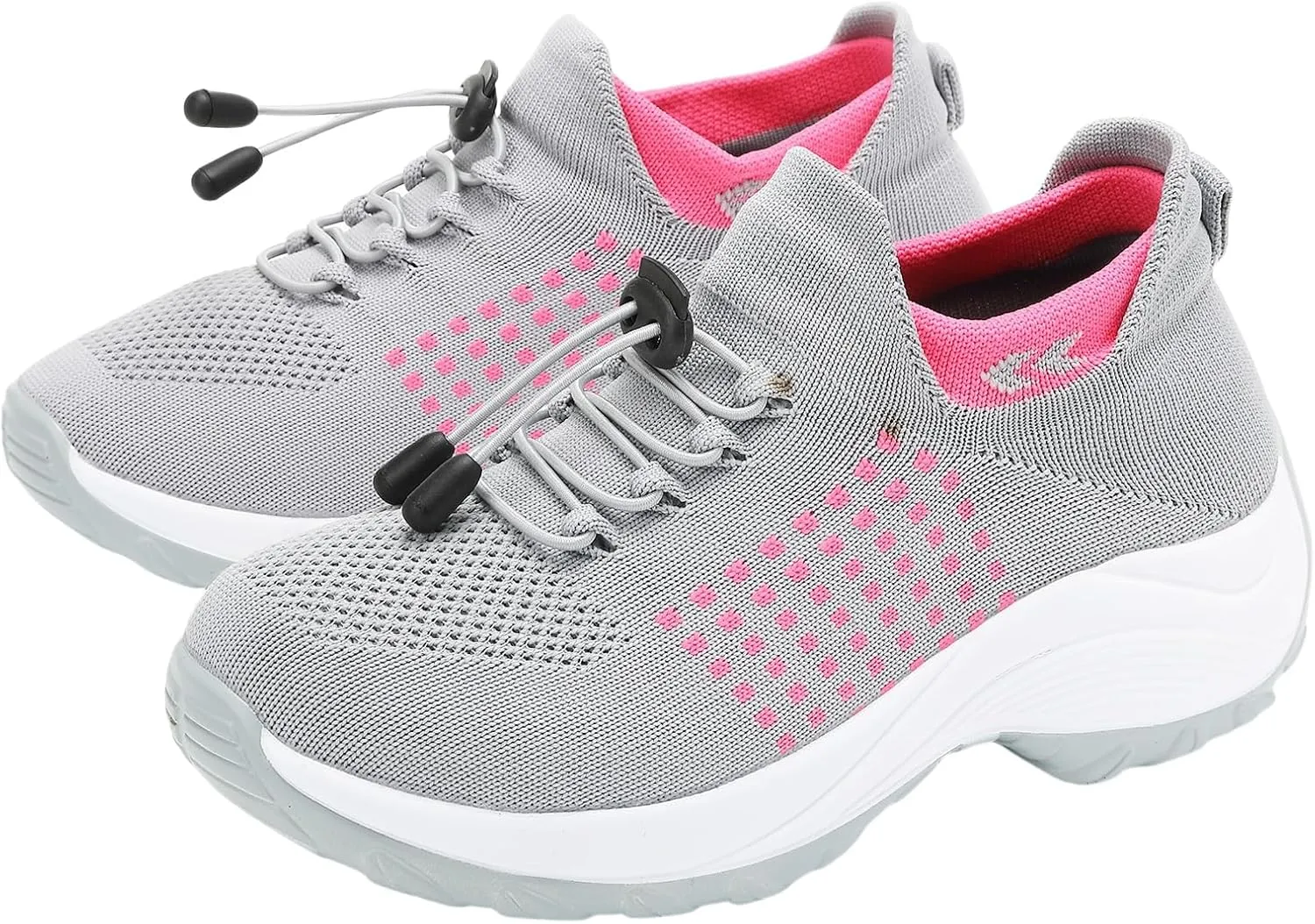 Women's Orthopedic Sneakers Comfortable Breathable Mesh Upper Walking Shoes Air Cushion Stretch Orthowear Shoes