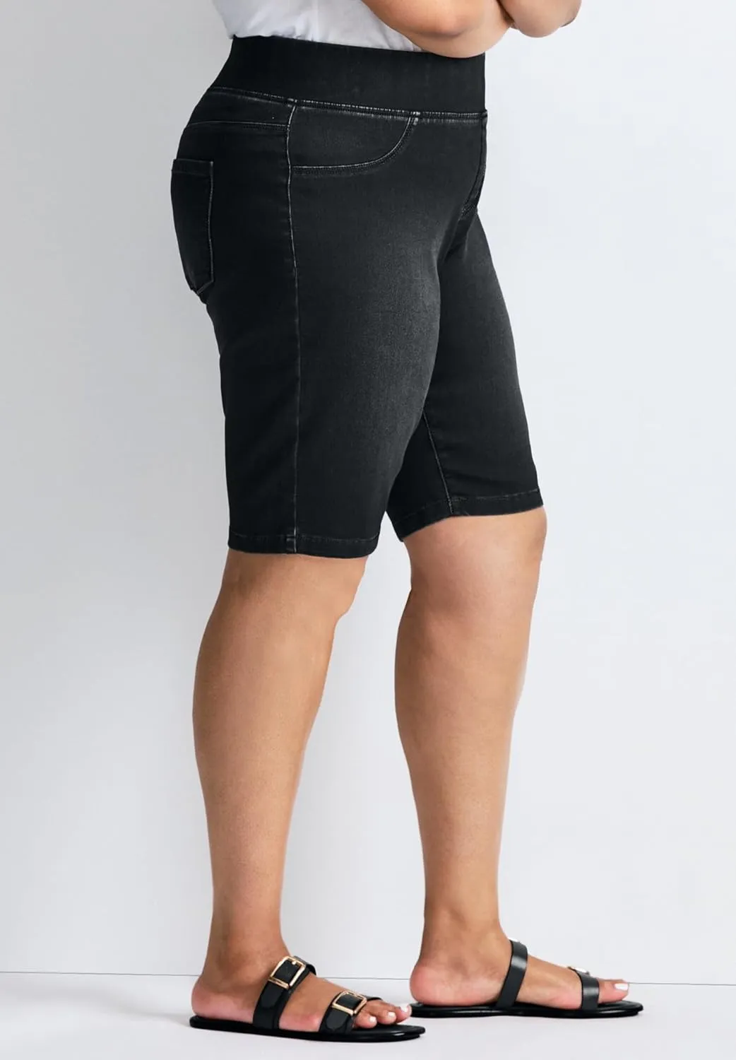 Women's Plus Size Butter Denim Pull On Short