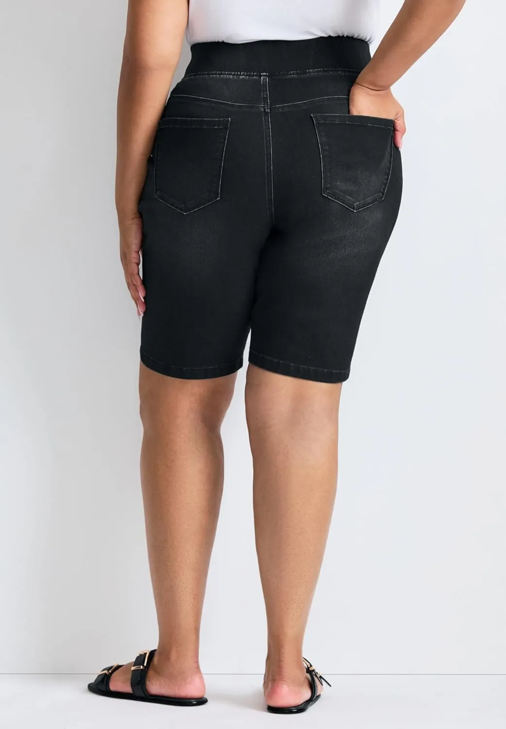 Women's Plus Size Butter Denim Pull On Short