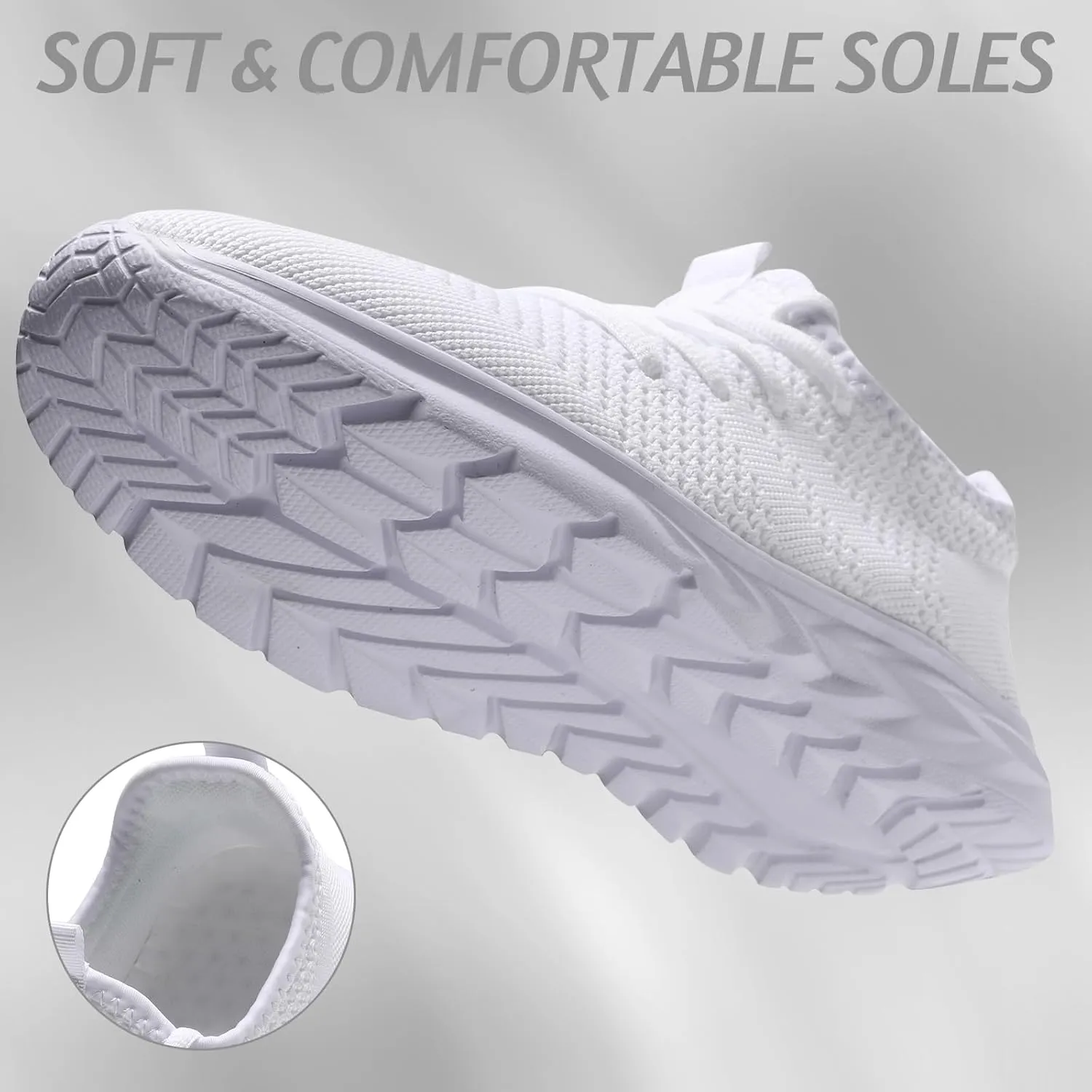 Womens Running Shoes Lightweight Tennis Shoes Slip On Walking Shoes Breathable Sneakers for Gym Travel Work